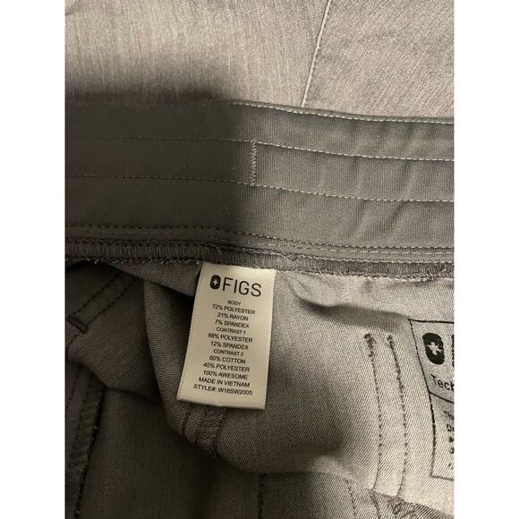 Figs Womens Zamora Jogger Scrub Pants Medium Gray PO# 1666 Drawstring Medical - Picture 4 of 8